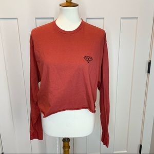 eighty eight cropped long sleeve diamond shirt XL